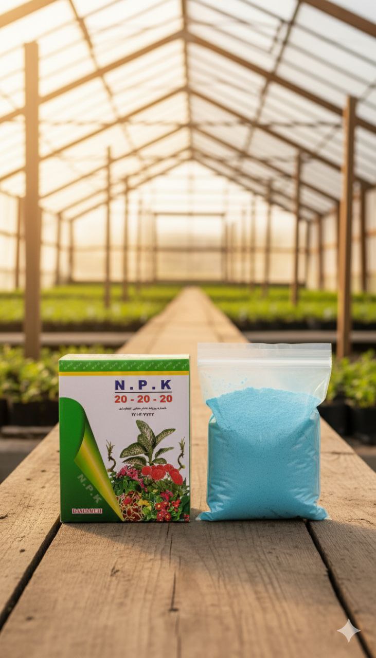 کود یک‌ کیلویی ۲۰ ۲۰ ۲۰ کود کامل NPK با عناصر یکسان برای رشد تقویت گیاهان و مزارع کشاورزی