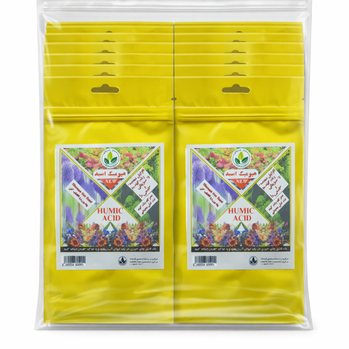 کود هیومیک اسیدپک ۱۰ و ۱۰۰ عددی قیمت ۱۵ و ۲۵ هزار تومان پودری کودکُور برای بهبود کیفیت خاک و ریشهزایی