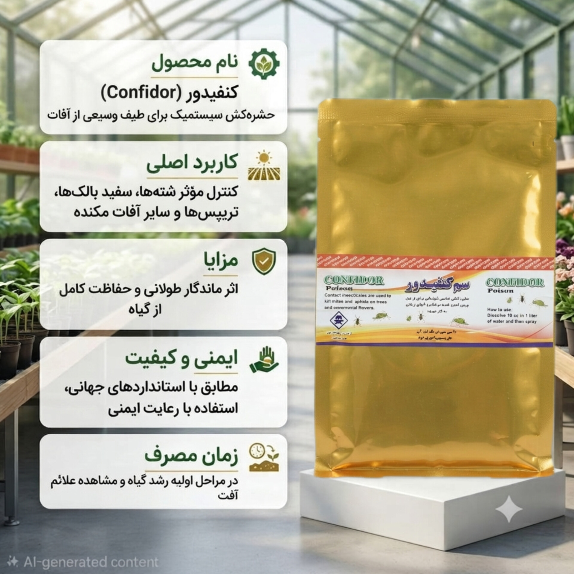 حشره کش کنفیدور 1 کیلویی